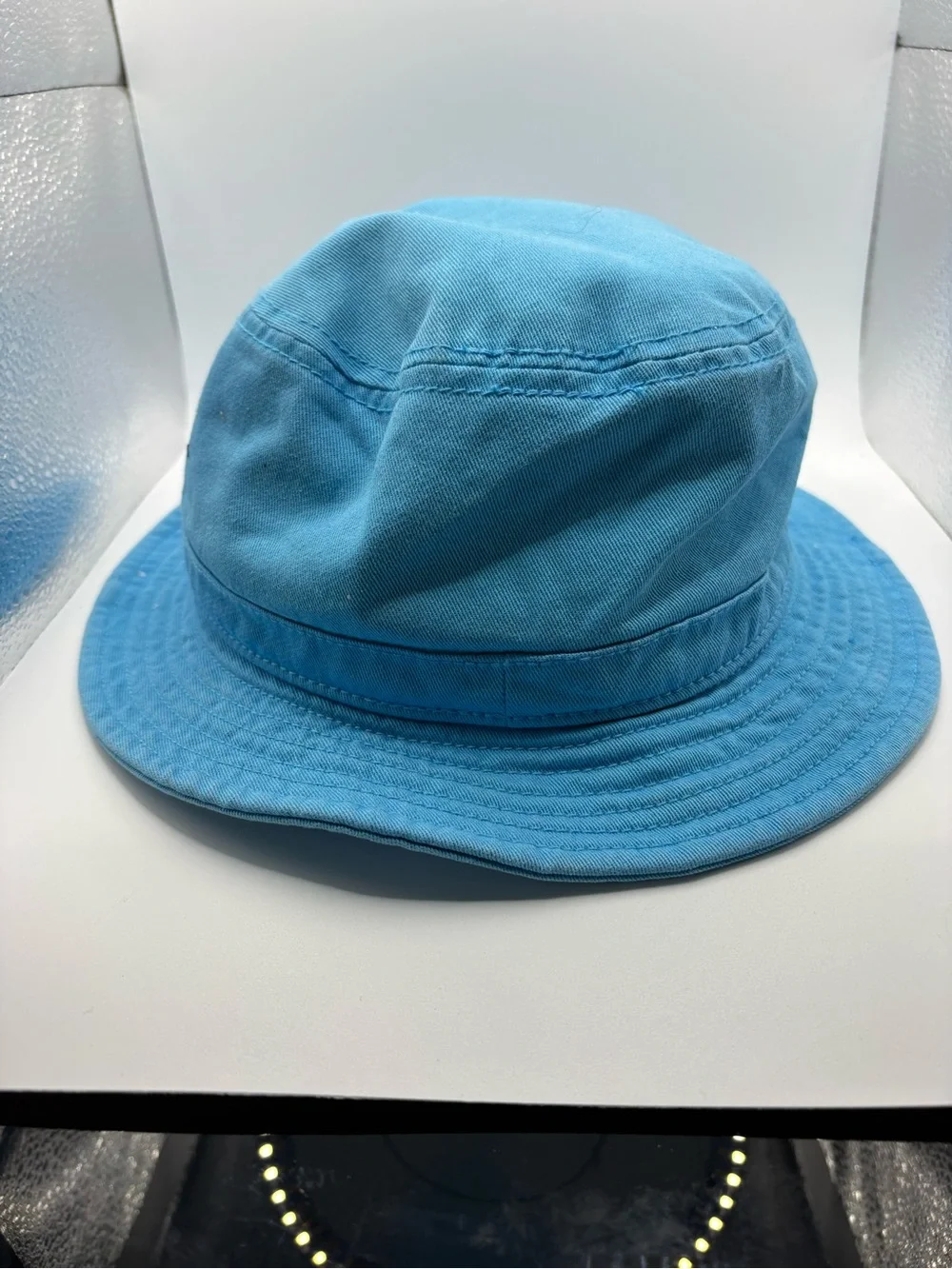 Adidas Originals Blue Trefoil Bucket Hat Size Medium/Large